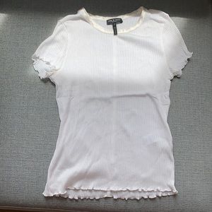 Rag and bone ribbed white tee